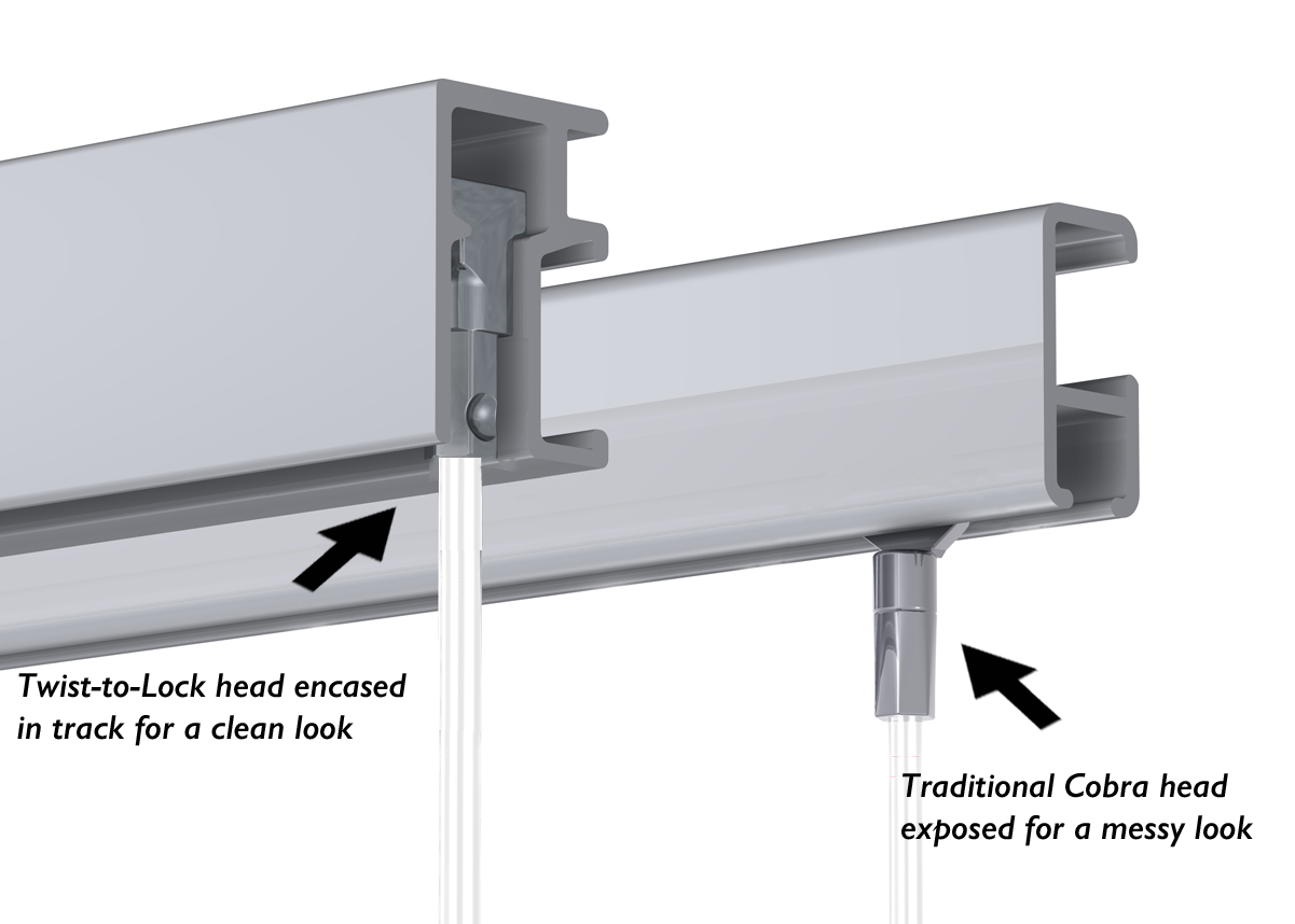 Twist to lock head invisible 